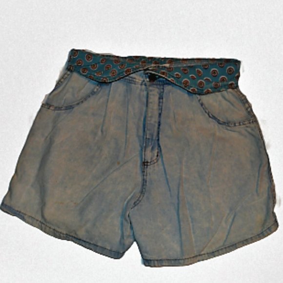 Vintage BONGO High-Waisted Mom Fold Jean Shorts - Picture 1 of 10